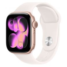 Apple Watch Series 11, 42 mm, Rose Gold Aluminum Starlight Sport Band S/M Apple Watch Series 11, 42 mm, Rose Gold Aluminum Starlight Sport Band S/M