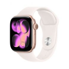 Apple Watch Series 11, 42 mm, Rose Gold Aluminum Light Blush Sport Band S/M Apple Watch Series 11, 42 mm, Rose Gold Aluminum Light Blush Sport Band S/M