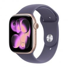 Apple Watch Series 11, 42 mm, Rose Gold Aluminum Purple Fog Sport Band S/M Apple Watch Series 11, 42 mm, Rose Gold Aluminum Purple Fog Sport Band S/M
