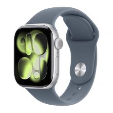 Apple Watch Series 11, 42 mm, Silver Aluminum Anchor blue Sport Band M/L Apple Watch Series 11, 42 mm, Silver Aluminum Anchor blue Sport Band M/L